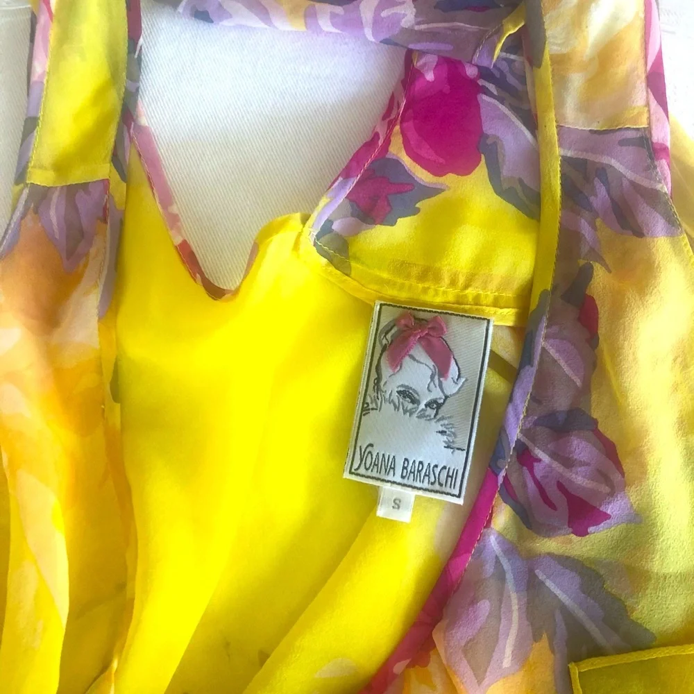 Yona Baraschi Silk Floral Sleeveless Blouse. EUC. - Picture 2 of 8